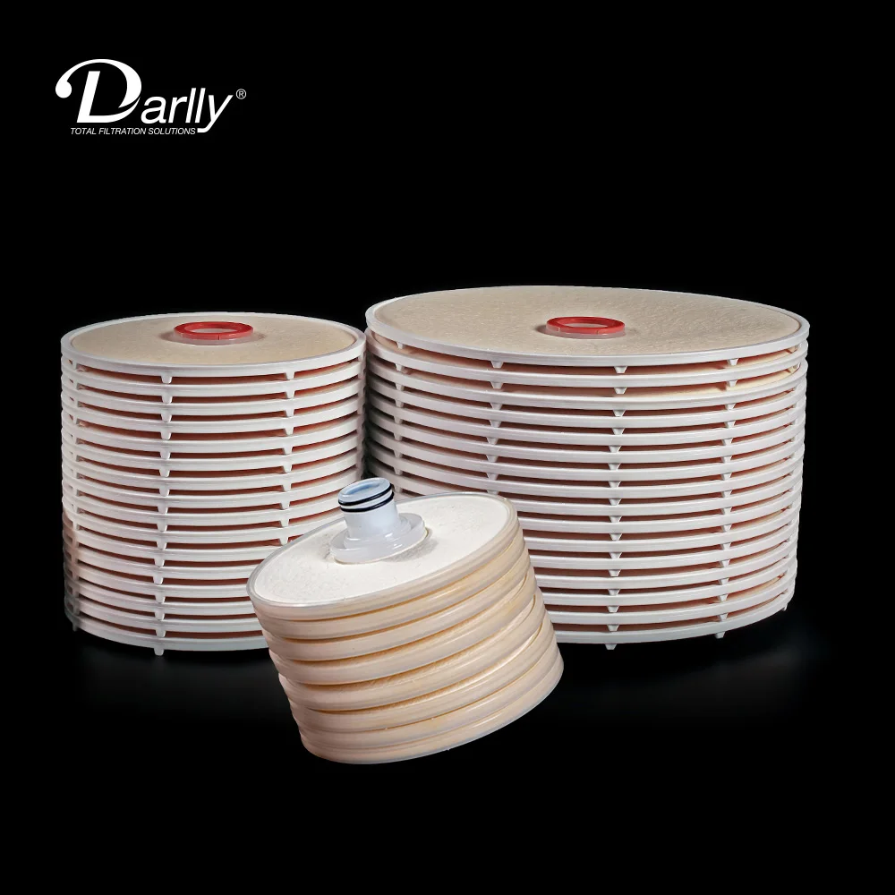 2023 Darlly Manufactural Purification Lenticular Filter Water Depth Filtration Beer Filter Cartridges for soybean filtration