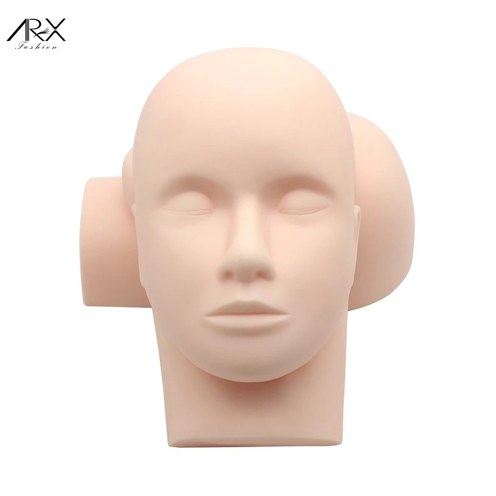 False Eyelashes Training Tool Practice Silicone Mannequin Model Head Beginner Set Practicing Head Mannequin