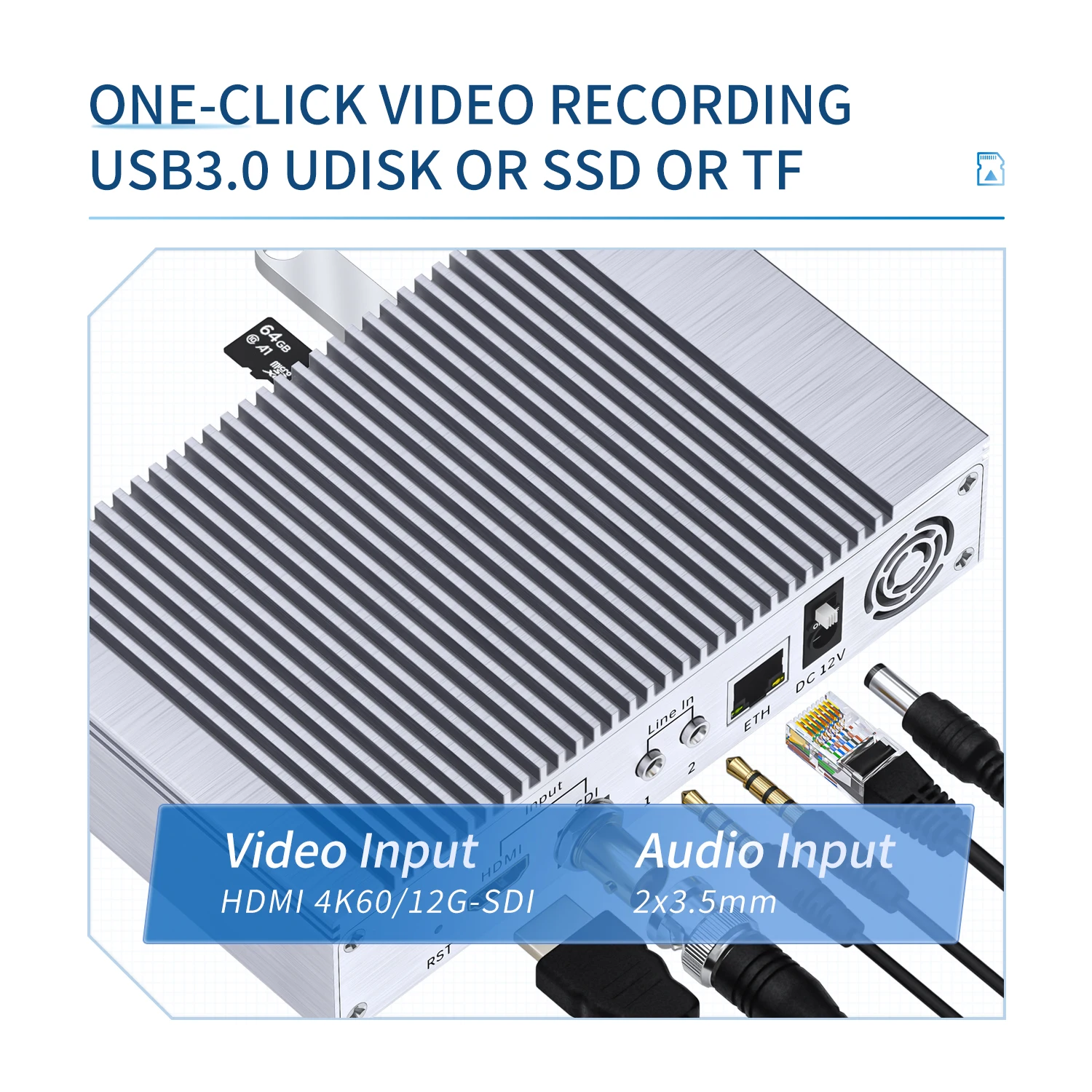 4K60 H.265 HDMI SDI Video Encoder HEVC H.264 AVC HDMI to IP Video Streamer RTMP SRT Live Streaming Encoder