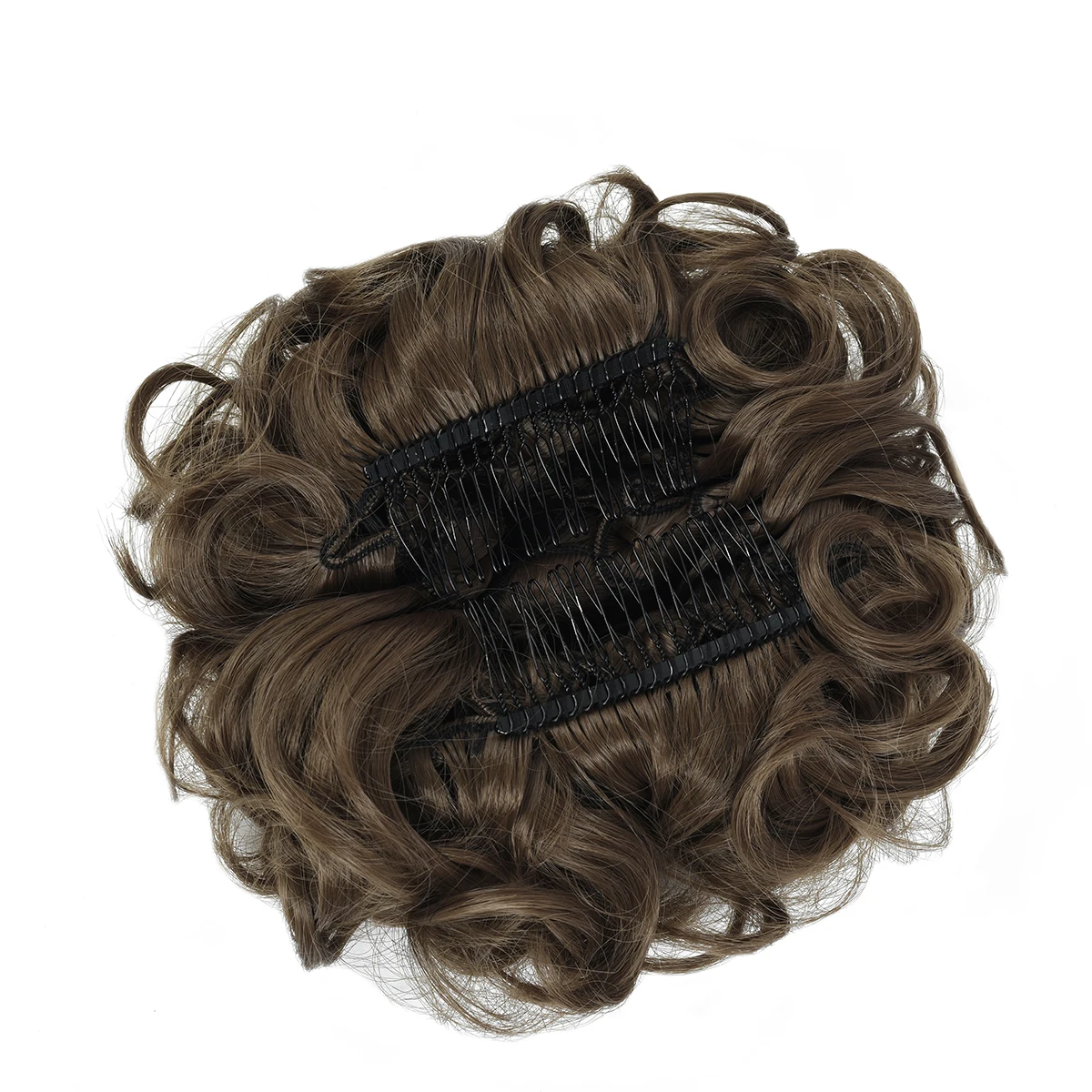 Бесплатная доставка, пучок волос с кудрявыми волосами, Женский шиньон для наращивания волос на завязках, шиньон, хвост