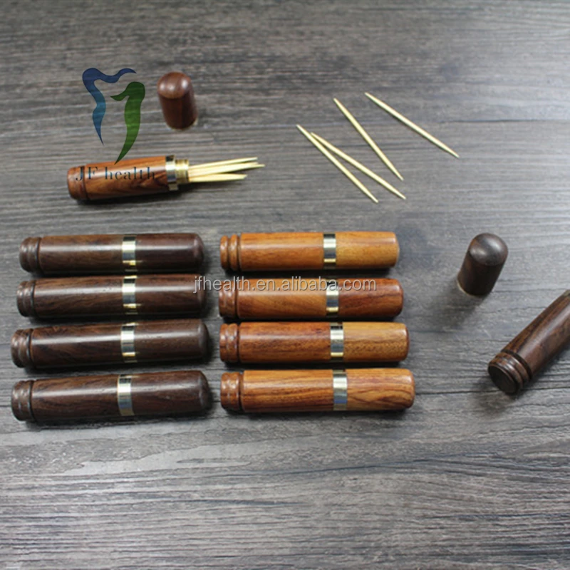 Wholesale manual DIY storage needle tube box sandalwood toothpick