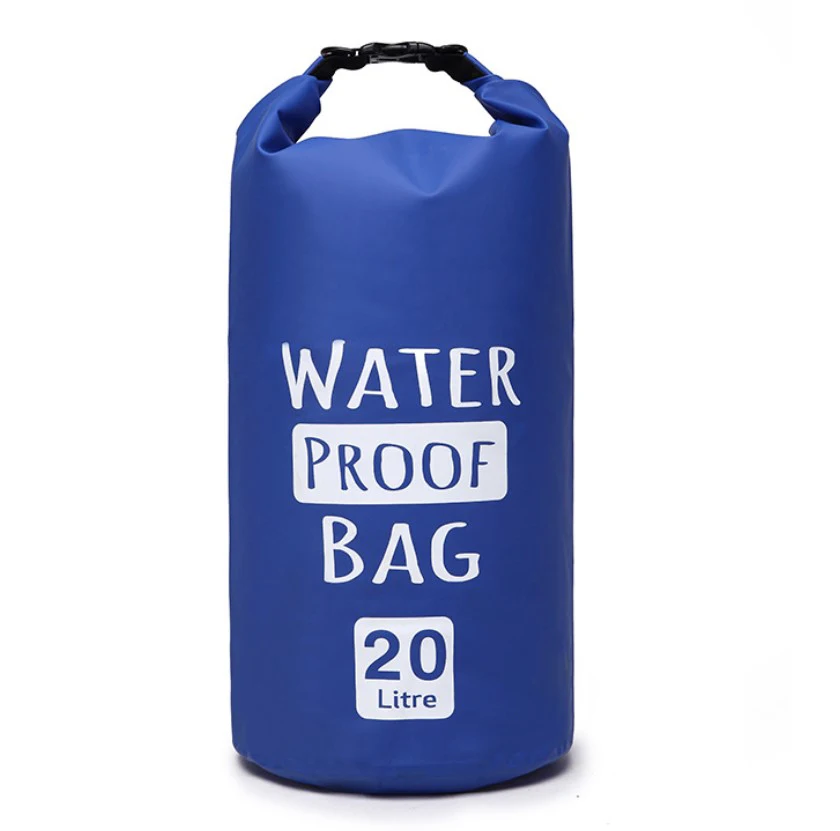 Amazon hot sell customized TPU blue red  2L 5L 10L tarpaulin waterproof dry backpack  bag for floating kayak hiking