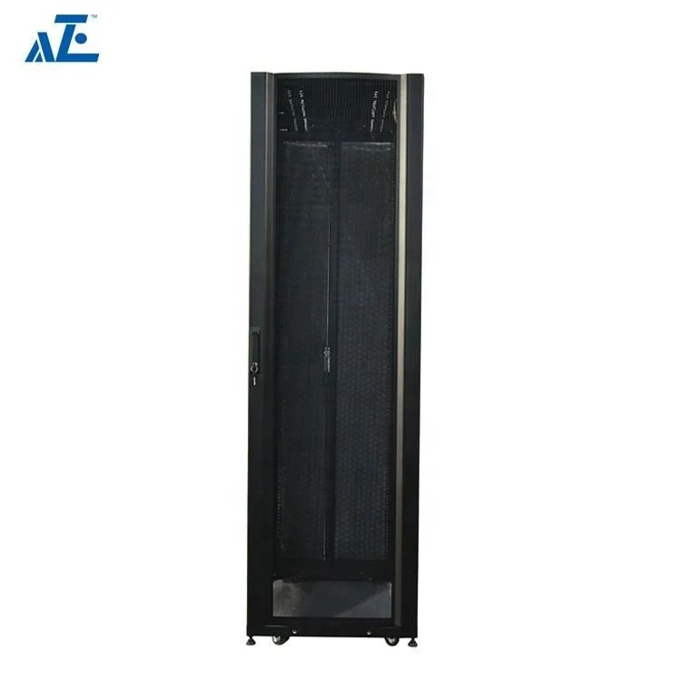 AZE 42U Server Rack enclosure Mesh Door with Casters 45U Cabinet for Audio Visual Applications