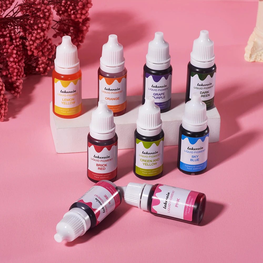 2020 New Arrival Lakerain 24 Cool and Warm Colors 12 Bottles a Set Food Additives Pigment for Lip Gloss