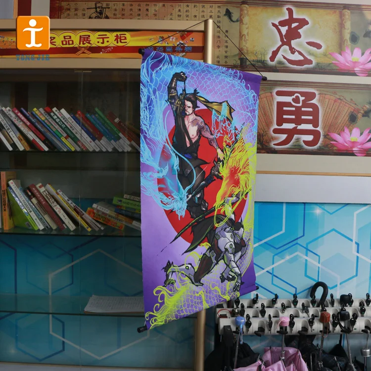 China Suppliers Wholesale Anime Wall Scroll for Home Decor Japanese banner