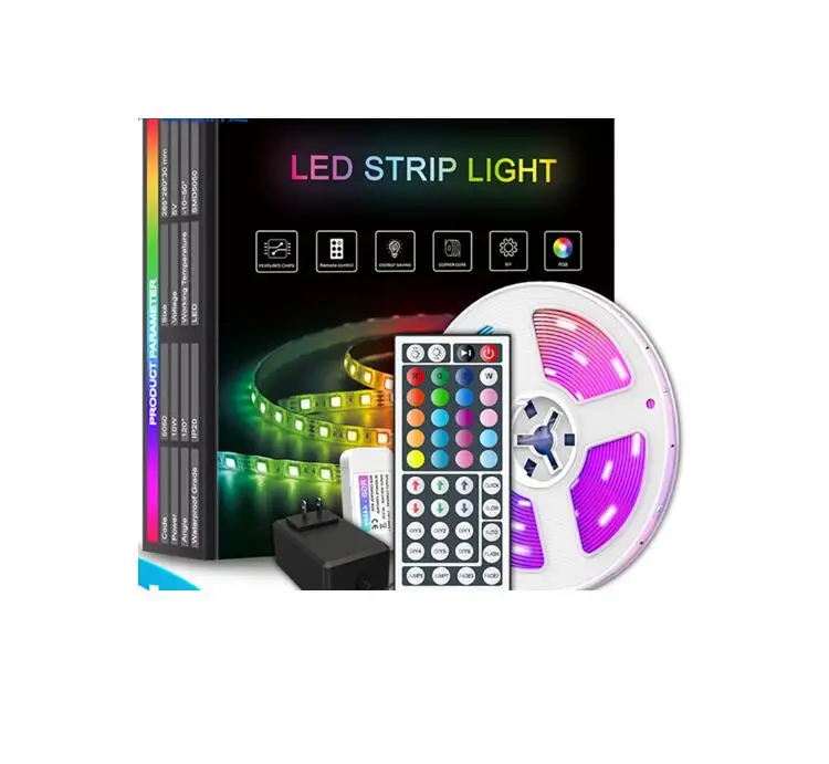 23.11  Factory directly sell SMD 5050RGB Full Kit +Power adapter+44Key China led strip