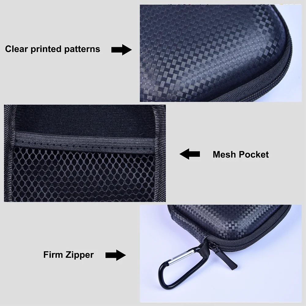 Buweilian Customizable EVA Factory Bluetooth Earphone Bag Waterproof Dustproof Storable Data Cable Case with Unique Pictures