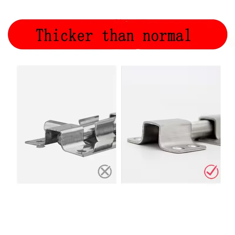 Heavy Duty Stainless Steel 304 Door Bolt For Metal Door Wooden Door Square Latch Lock 8 Inches