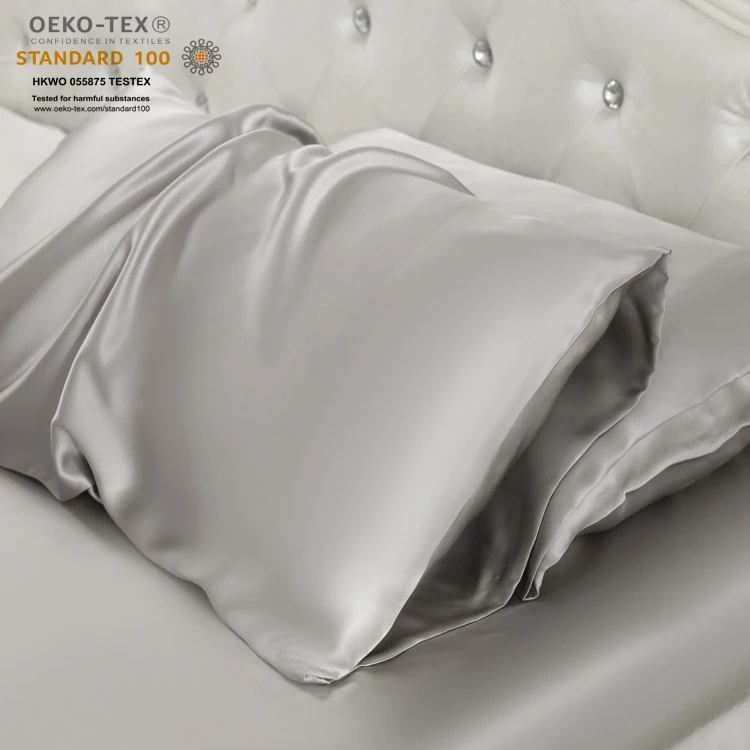 Oeko Tex 100 Luxury Custom Natural Silk Satin Pillow Case Covers Set 100% MulbeRry Silk Pillowcase Pure Silk Pillow Case