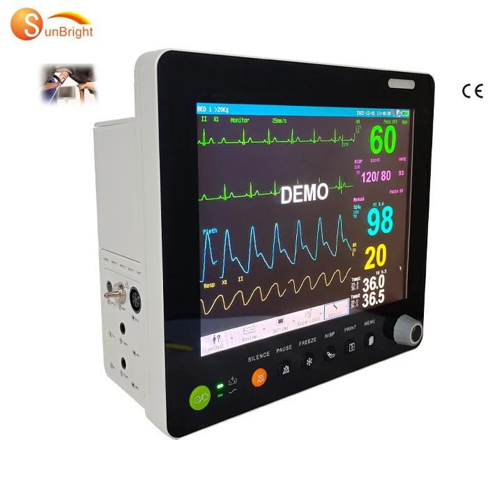 Sunbright 12.1 Veterinary Vital 6 Parameters Signs Patient Monitor For Animals
