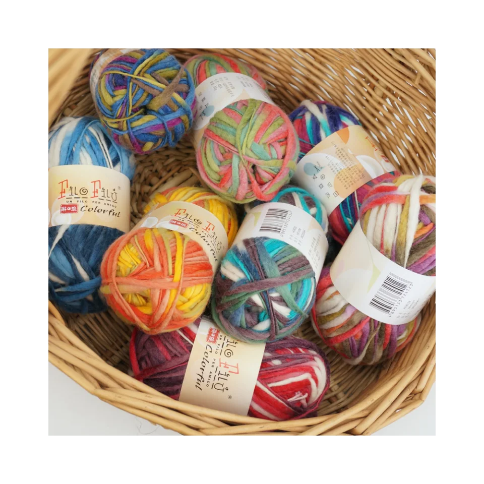 High quality bulk stock autumn and winter short 100% wool medium thick hand-knitted scarf line