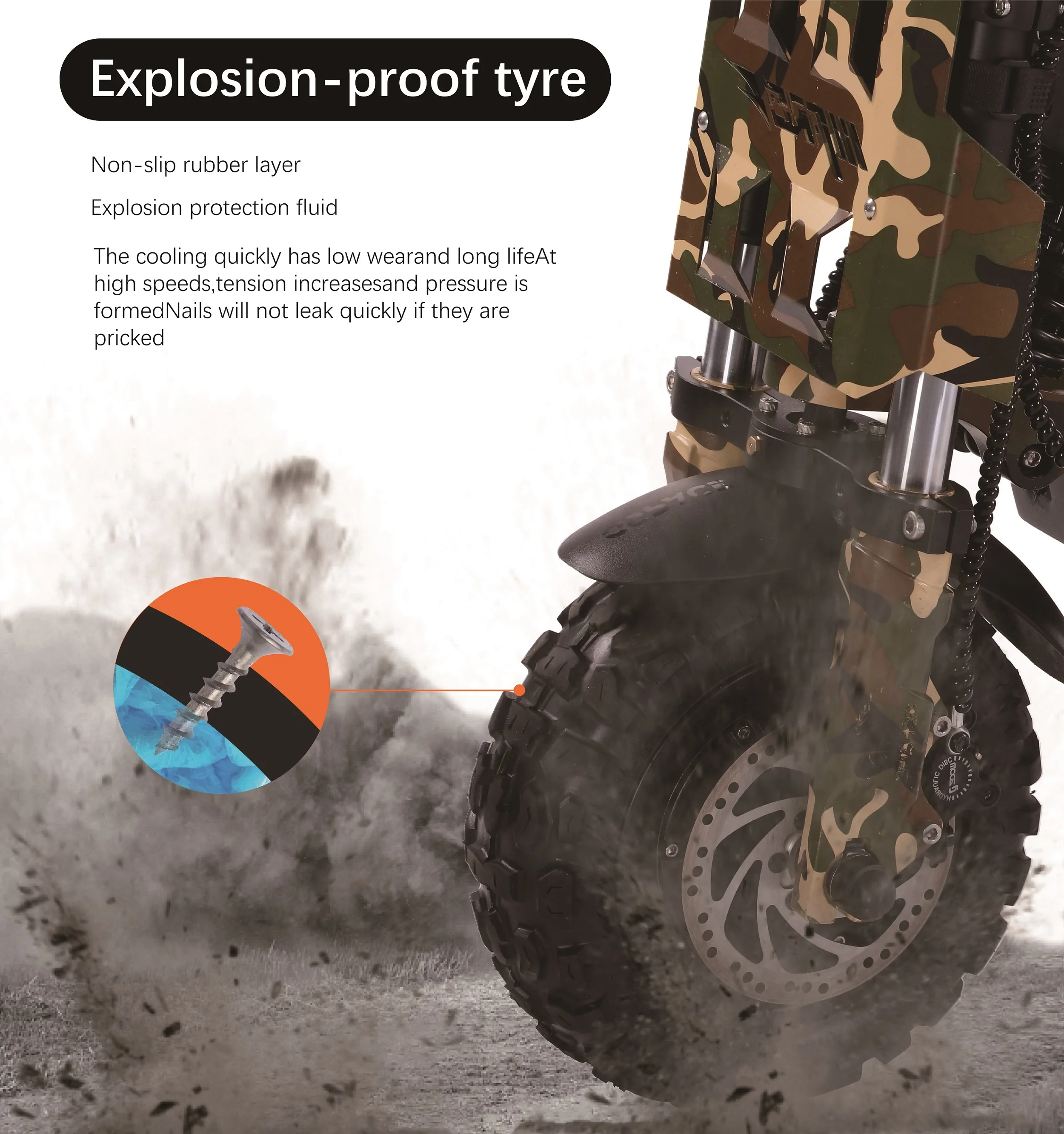 Gspace Mars 11 6000W 60V Powerful Damping Wide Two-wheel All Terrain Electric Scooter Mobility for Adult