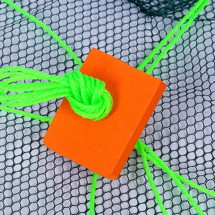 New diameter 2 meter nylon open folding freshwater fishing net with fishing line and handle for fish, shrimp, and crabs