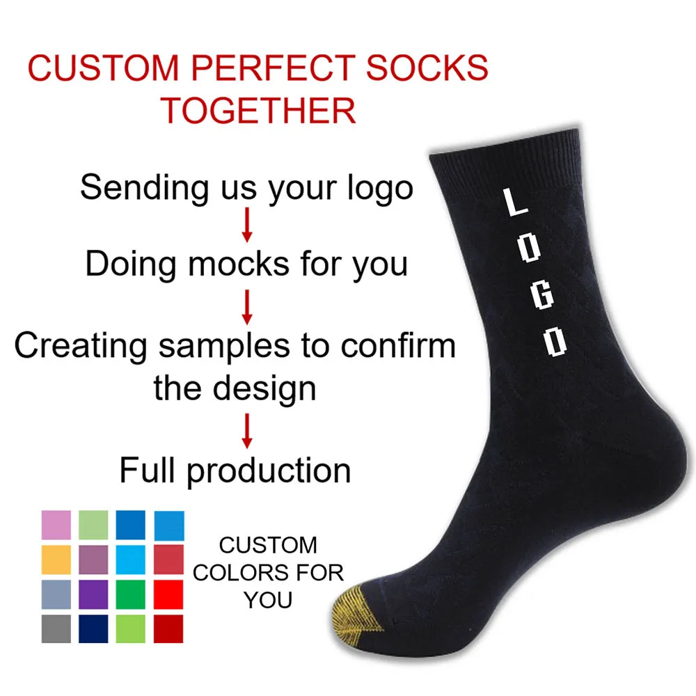 Custom logo 100% bamboo tennis socks mens black socks wholesale bamboo cotton sock