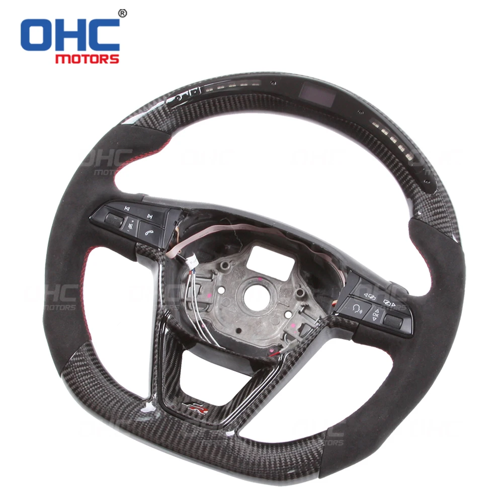 Двигатели OHC лидер продаж 100% Настоящее углеродное волокно светодиодный руль для SEAT Leon