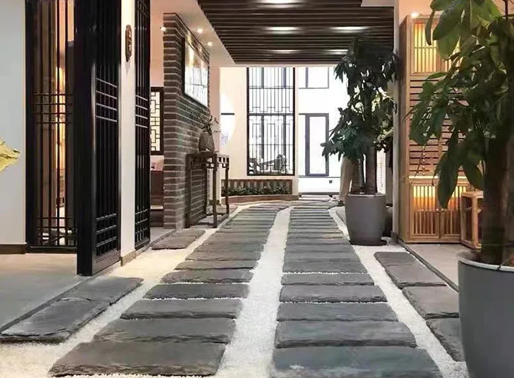 Natural Anti-Slip Bluestone Paving Stone for Outdoor Exterior Park Use-Tingstep Bluestone Floor Old Flagstone Step Stone