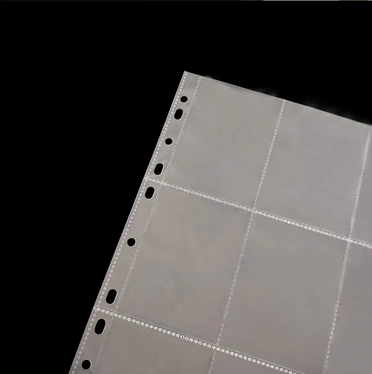 9-карман коллекционная карточная связующего одежда с длинным рукавом для 3 кольцах, бейсбол, Покемон, спортивный чехол для карт листы из пластика по оптовой цене с верхней загрузкой страниц