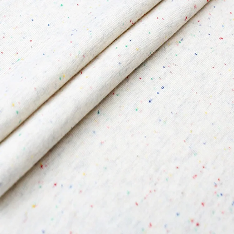 
Non stretch colorful dots polyester cotton french terry fabric, hoodies fabric for sweater 