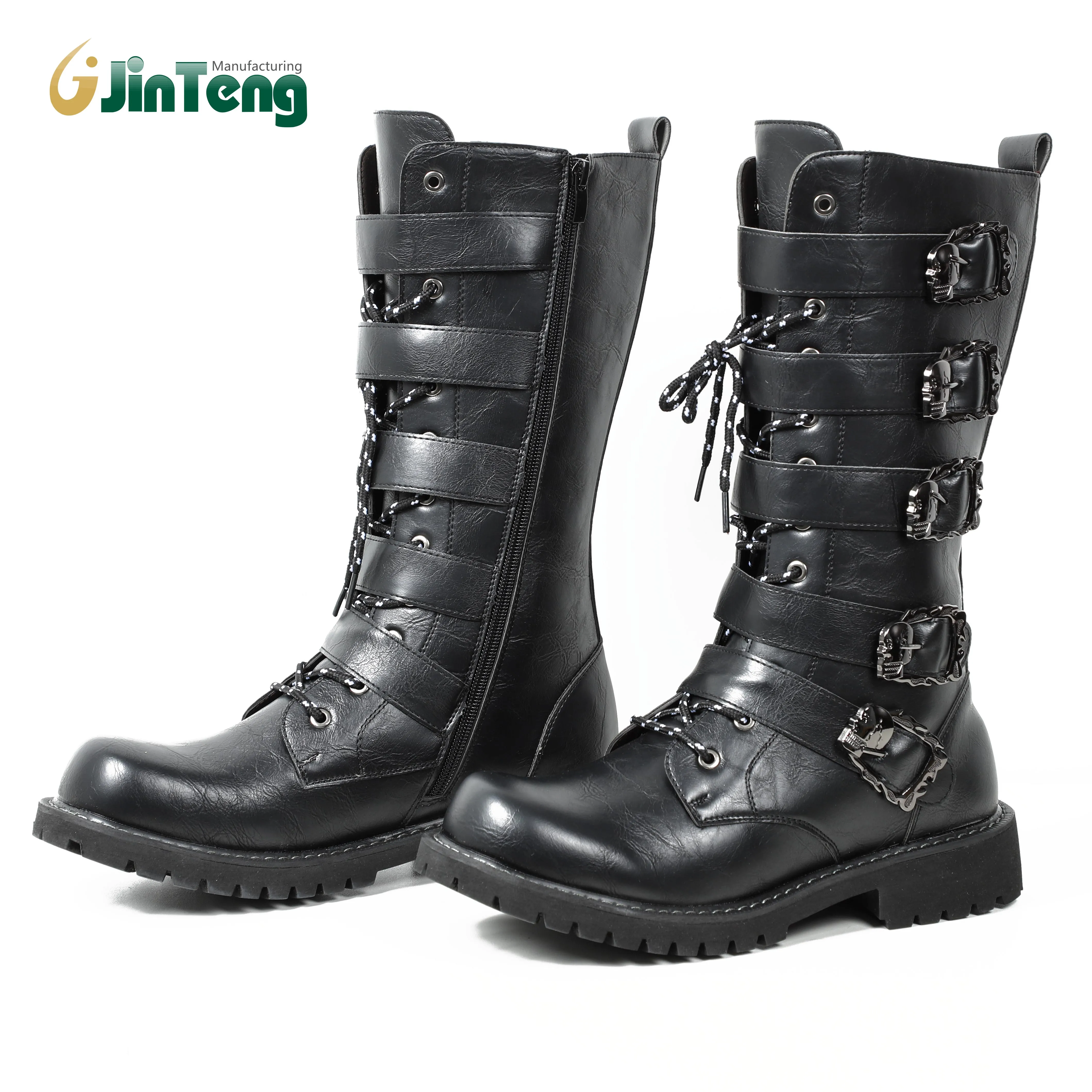 Wholesale Custom Split Leather Waterproof Anti-Slip Men Outdoor Hiking Training Tactical Boots