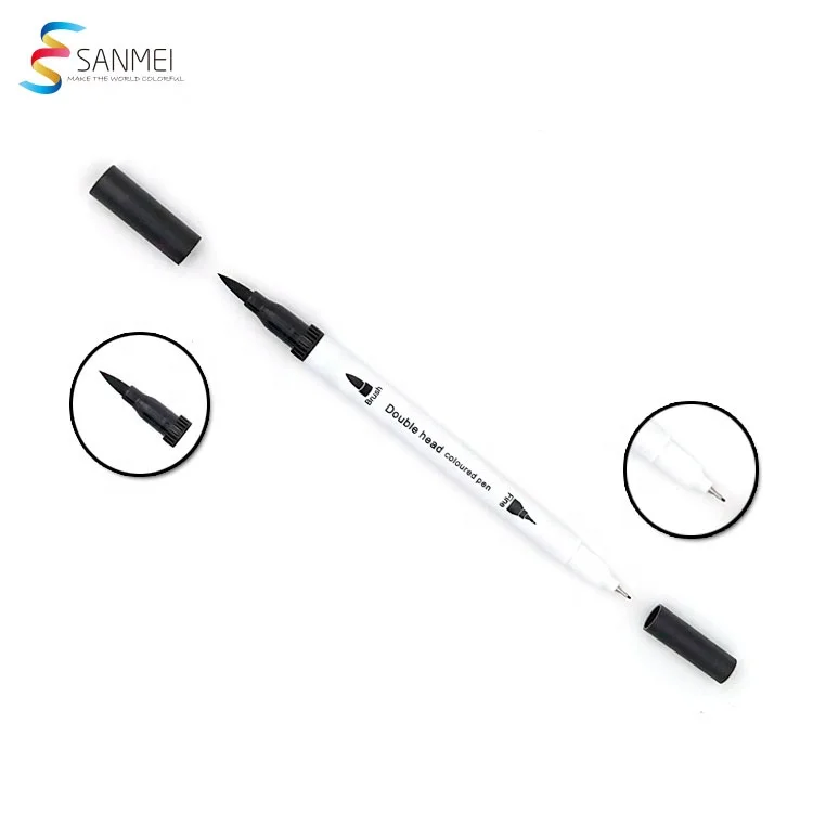 80 шт amazon Горячая Распродажа! Профессиональный маркер для рисования нейлон наконечник двойной цвет воды щетка тонколинейная ручка для рисования