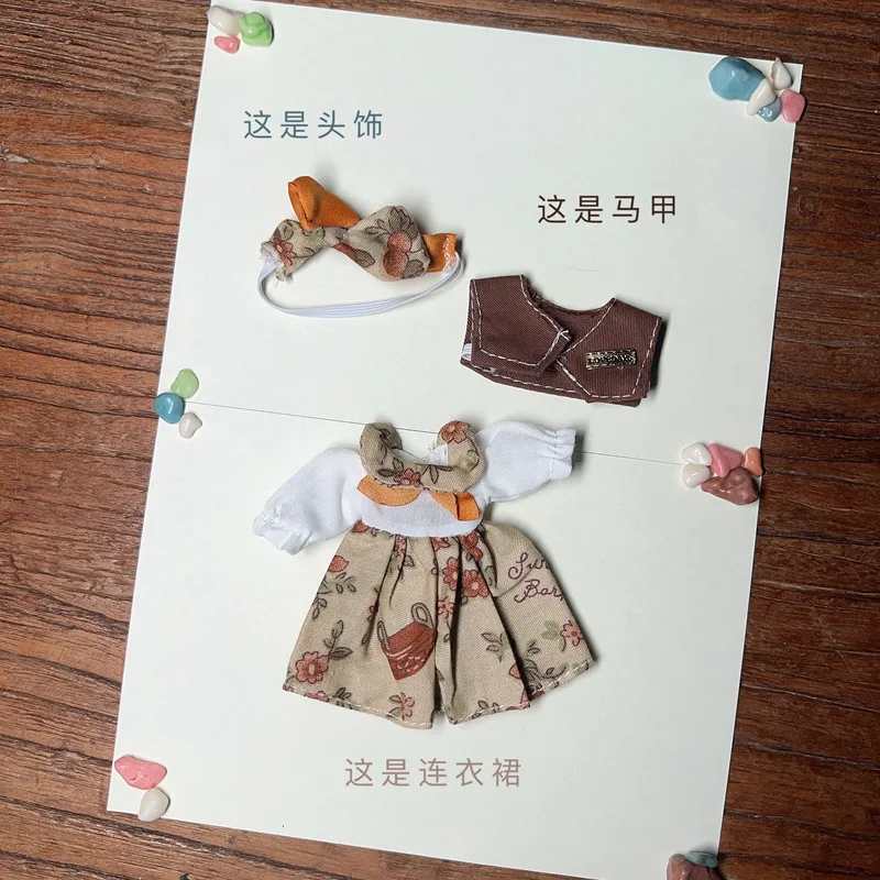 16cm Doll Clothes Suit Cute Princess Dress for 1/8 BJD Doll Ob11 T-shirt Hoodies Pants Suit Sweater Skirt DIY Doll Accessories