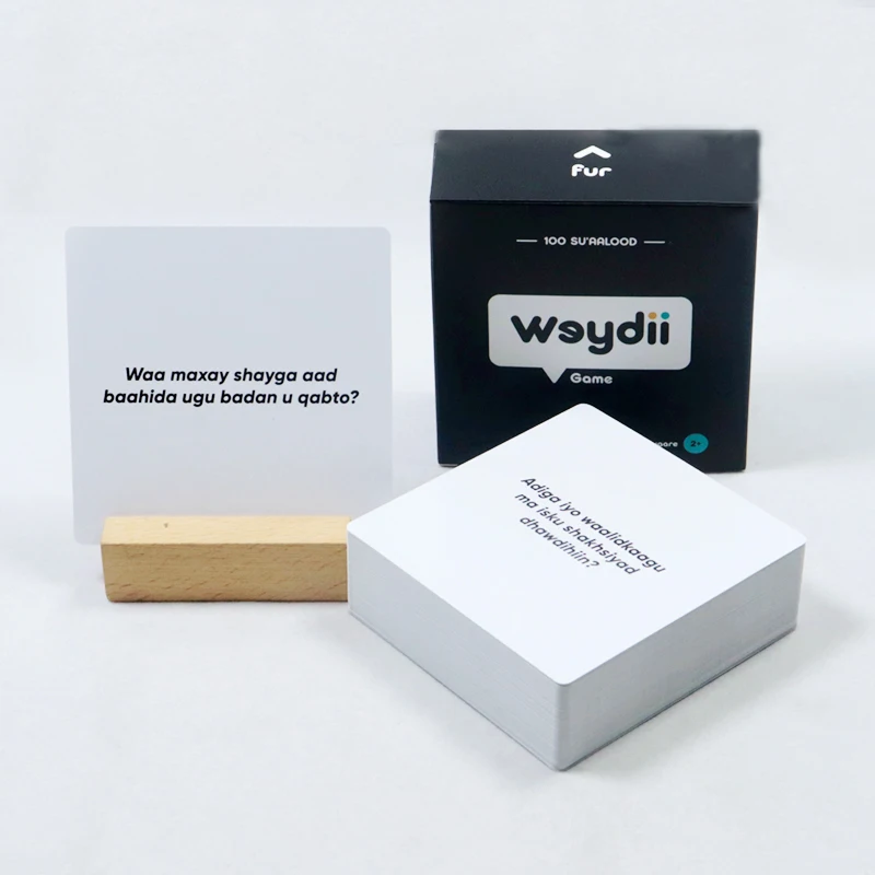 factory custom printed blue green conversation game cards for worker printing funny adult team communication card game