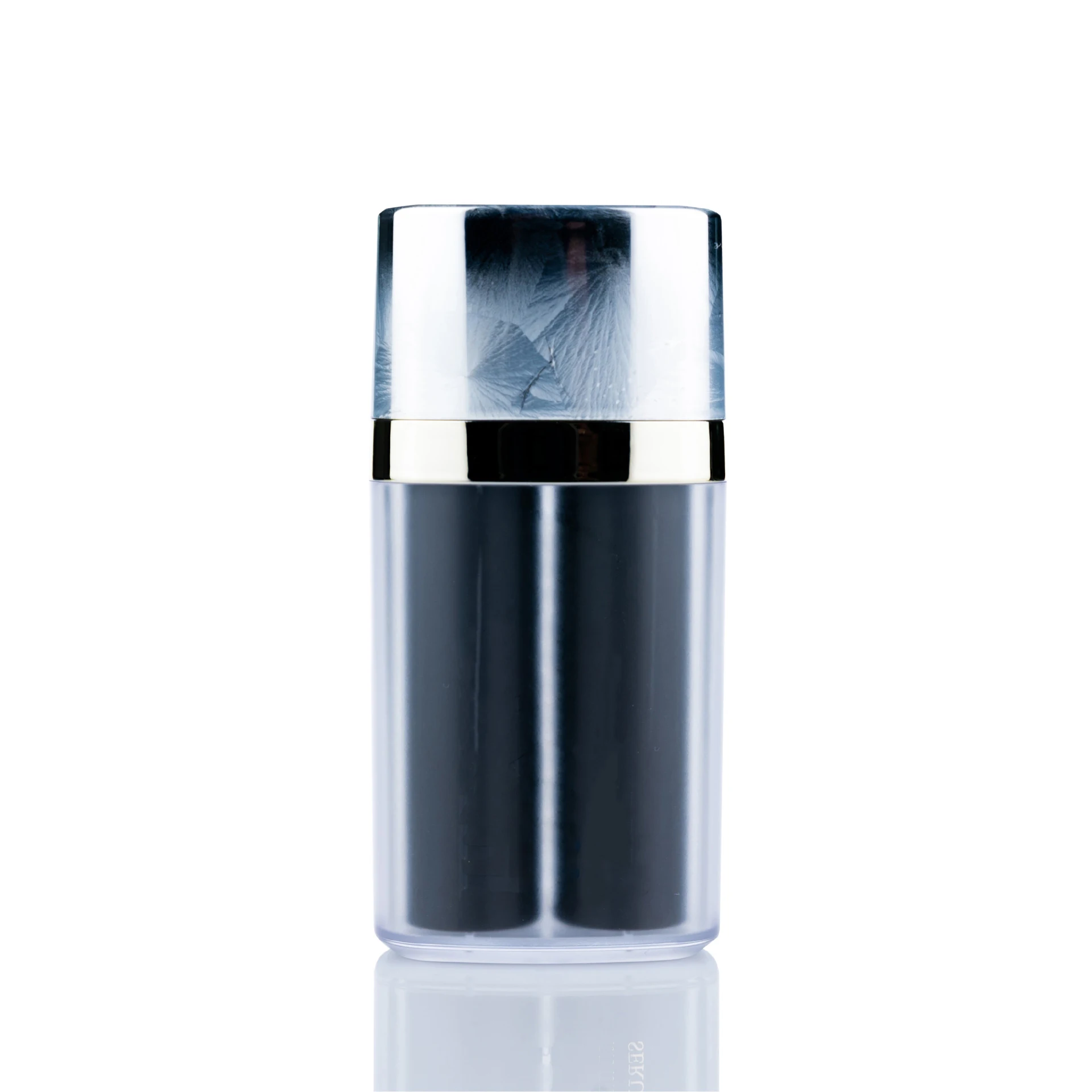 Hot Sale Vacuum Bottle 20ml Luxury Cosmetic Lotion Bottle Double Pipe Acrylic Airless Pump Bottle