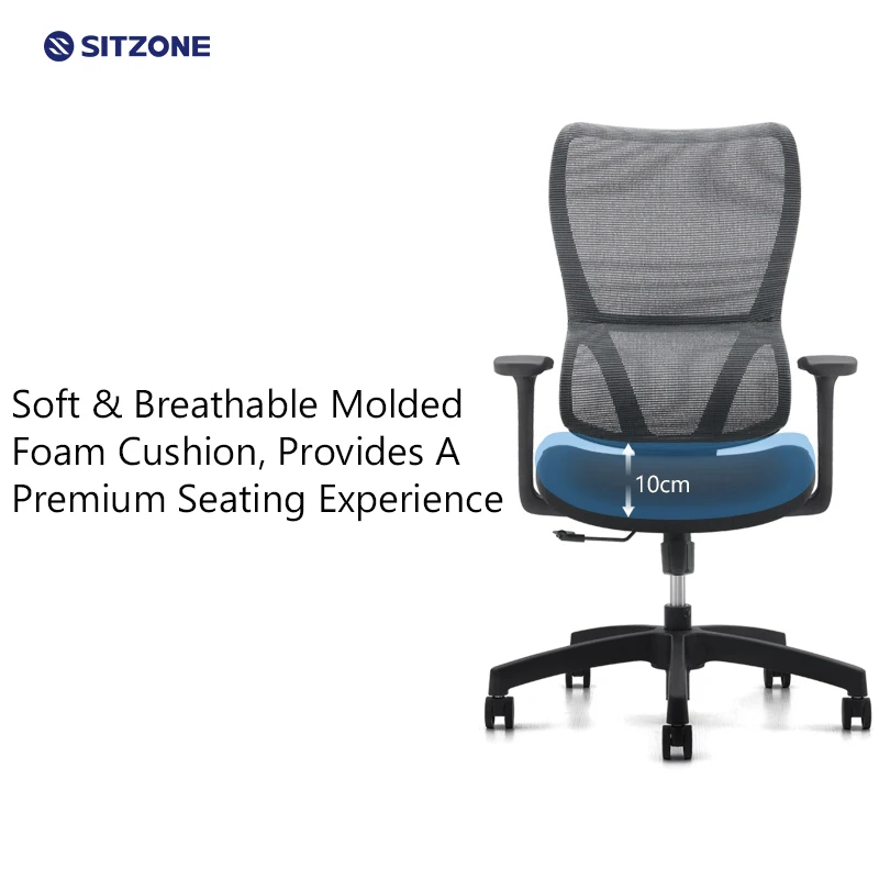Sitzone High Back Modern Ergonomic Mesh Office Design Furniture Silla De Oficina Escritorio Swivel Office Executive Work Chair
