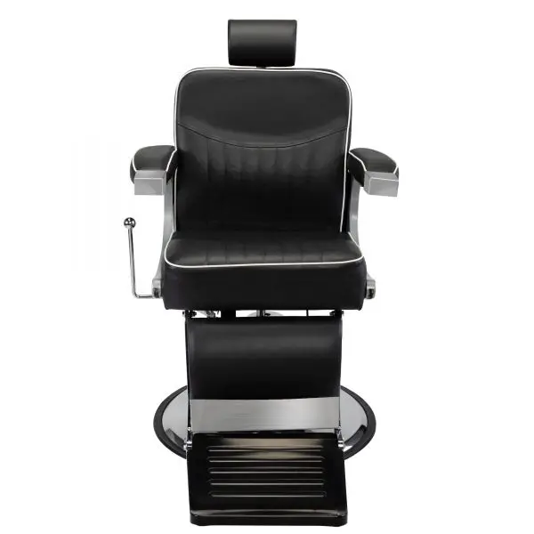 US warehouse Black Striped Barber Chair for Barber Shop- Black
