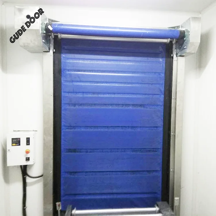 Modern Designed Double Axle PVC Quick Door for Exterior Industrial Thermal Insulated Door for Mall Cold Storage Finished Surface