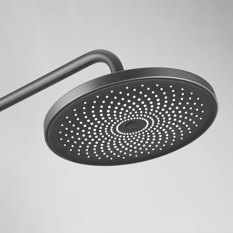 Gun Grey Key Shower Set Bathroom Thermostatic Shower Head Shower