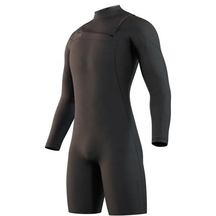 DIVESTAR Surfing Neoprenanzug Factory Price Mens Wetsuit 3/2mm Front Zip Long Sleeve Shorty Surf Wetsuit