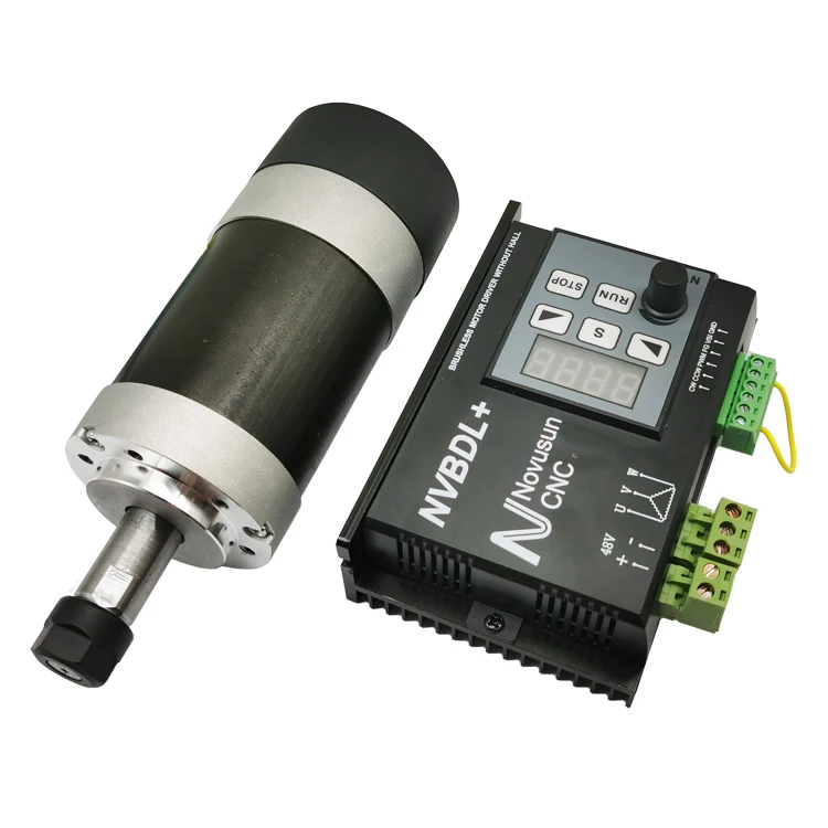 48V 500W 0.5kw ER11 cnc brushless dc spindle BLDC motor with hall for CNC Router