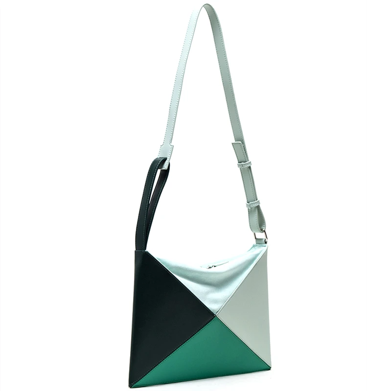 Многофункциональная складально-мерильная треугольник сочетающихся цветов сумки через плечо женская сумка