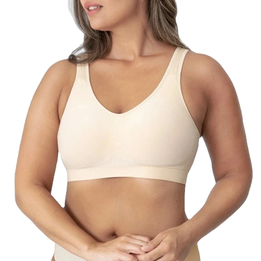 Hot sale best seller women every body type shapewear all day comfort breathable seamless wireless padded smoothing shaper bra