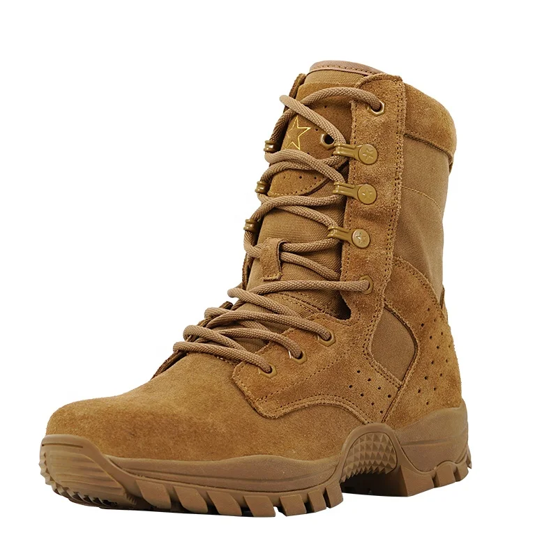 Men Tactical Waterproof Cow Leather Sneakers Outdoor Desert Trekking Hunting Hiking Shoes