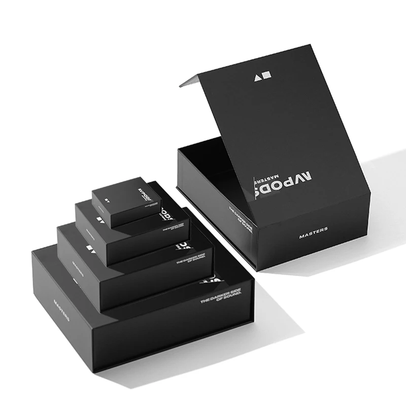 Хит продаж, роскошная бумажная упаковочная коробка с логотипом, USB-кабель, коробка для наушников, магнитная Складная подарочная коробка