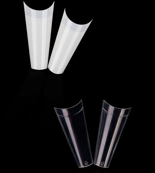 500pcs Reusable Lady White French Acrylic Style Artificial Coffin False Finger Nails Half Tips