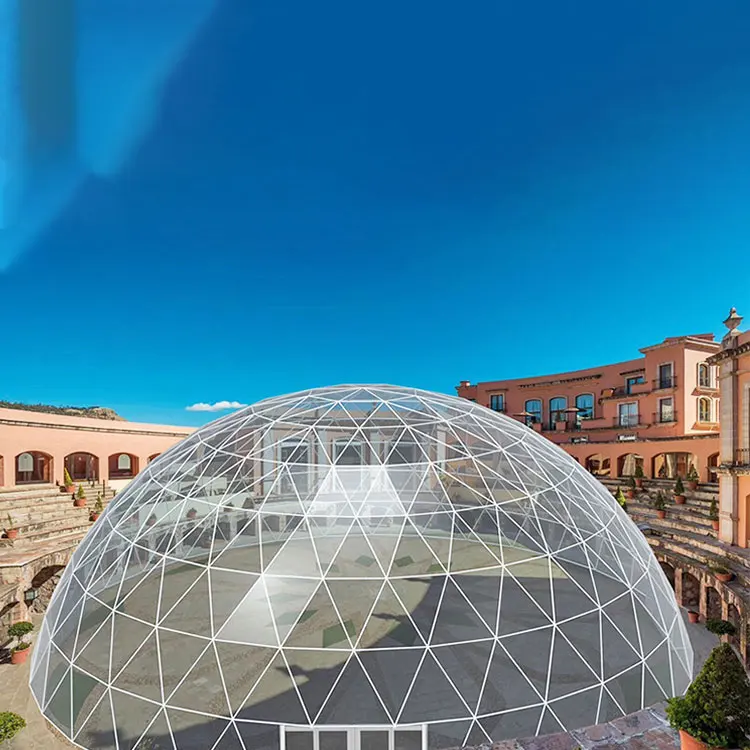 Igloos Geodesic Dome Steel Structure Camping Tent Hotel Luxury Dome houses landscaping circular yurts 8 meters in diameter