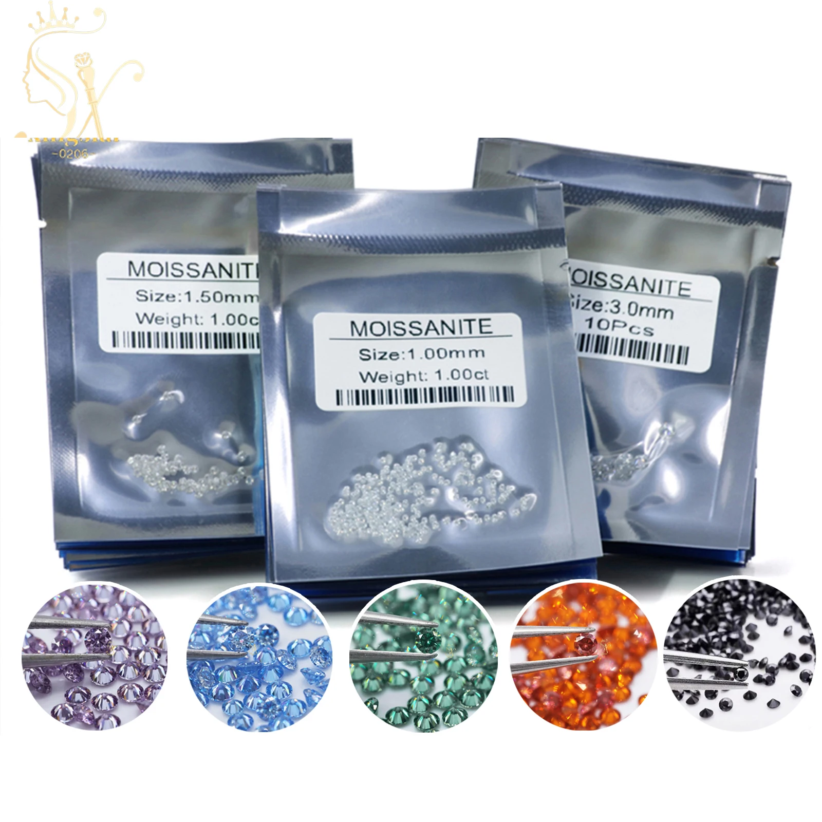 Xingsial 1CT 1 0 мм 2 3 Круглый Муассанит бриллиант для часов Безель хип-хоп ювелирные изделия изготовление нескольких цветных mlelee Moissanite