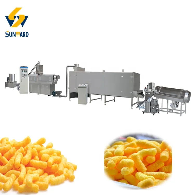 100-150kg/h Wheat Maize Corn Rice Flour Puffed Snack Food Extruder Making Production Machinery Wheat Flour Snack Extruder