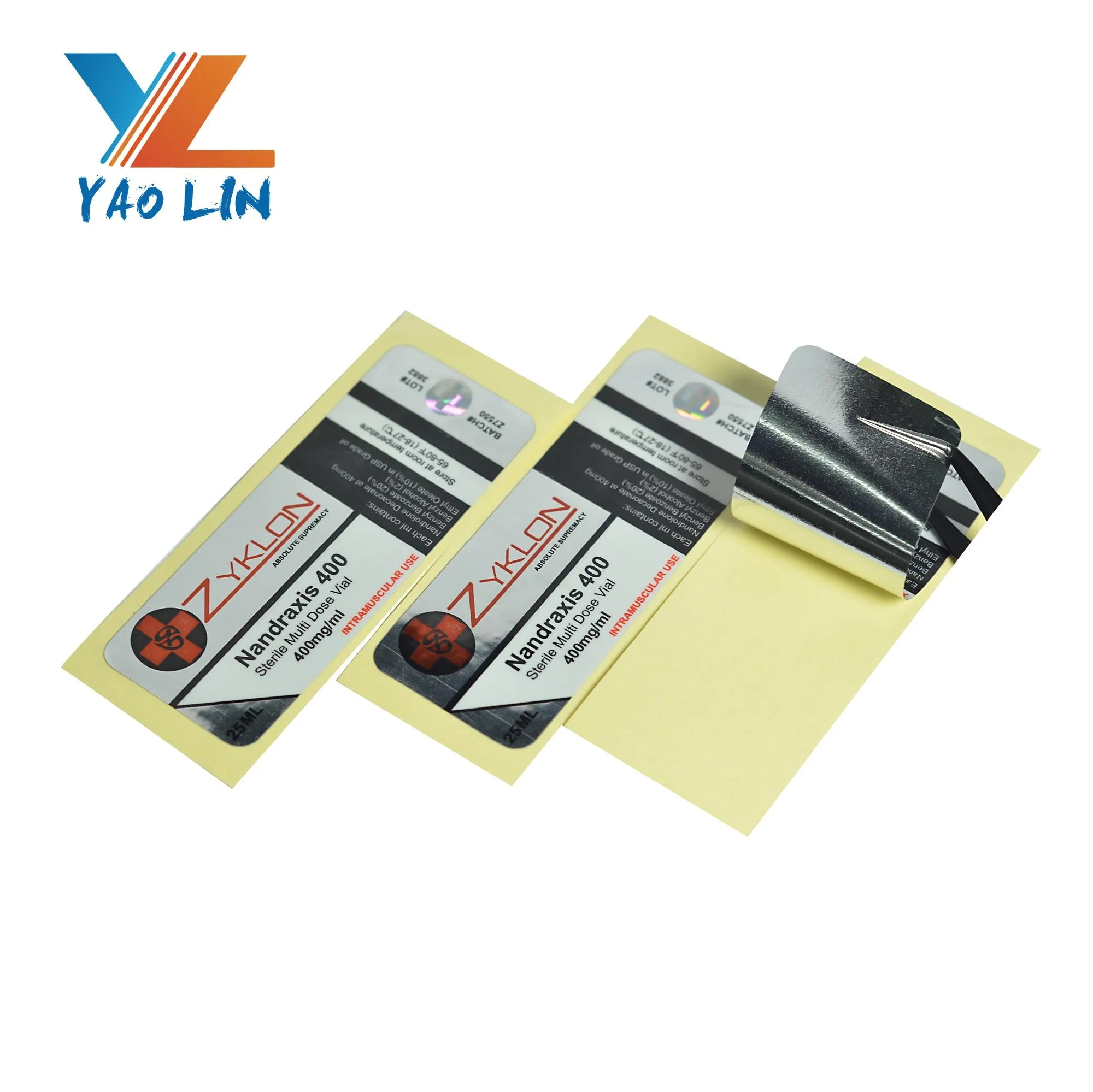 custom size waterproof 10ml vial steroid label for pharmaceutical product