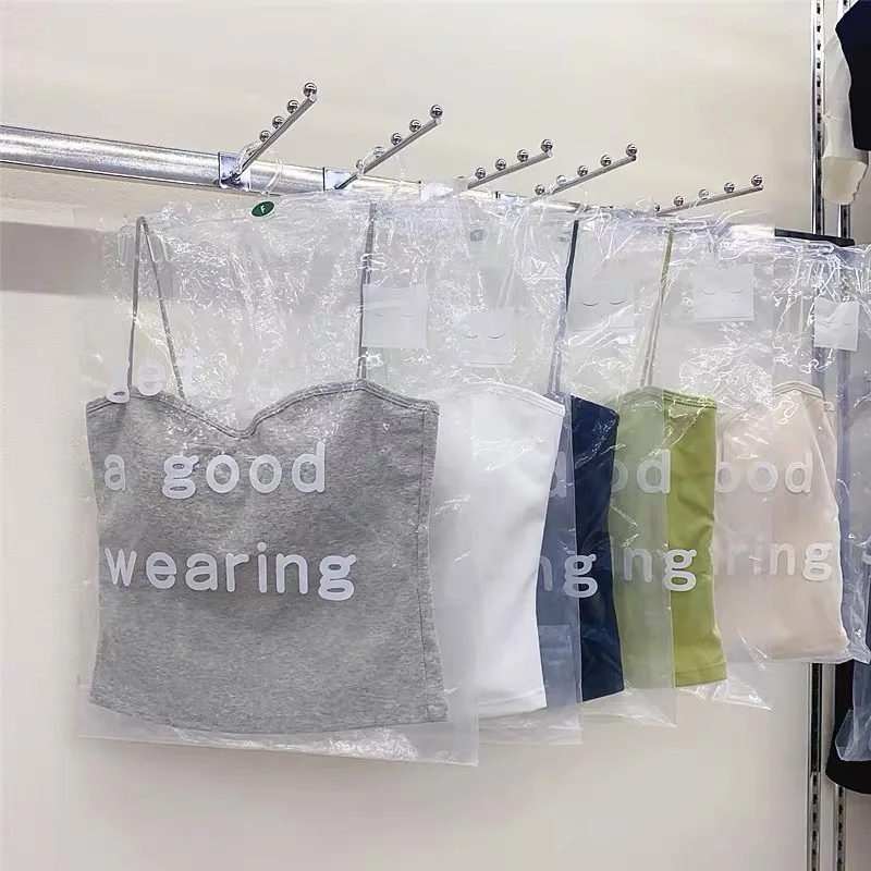 Women Simple Solid Color with thin straps beauty back sling sexy Fixed cup vest wrap chest seamless tube top bra for women