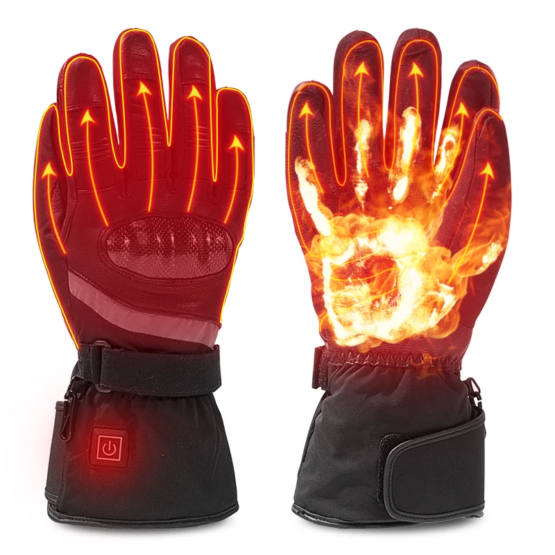 2022 New Version Electric Heating Gloves Usb Hand Warmer Rechargeable Battery Powered Heated Ski Motorcycle Gloves