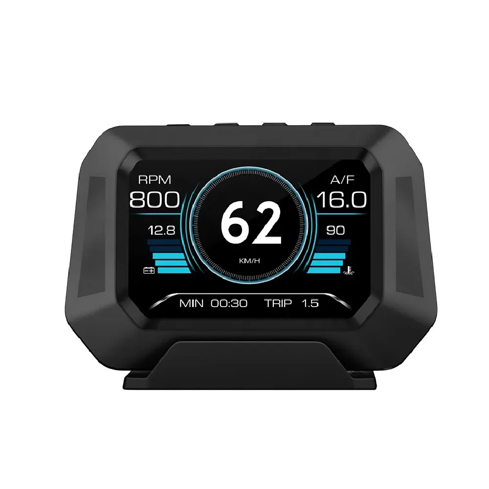 HUD Smart Gauge 12 Languages OBD2+GPS Head Up Display Speedometer with Slope Meter  Boost