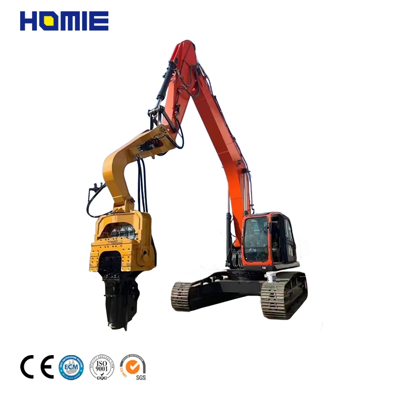 Vibro Drop Hammer Hydraulic  Vibratory Installation Mini Side Grip Pile Driver for Sale