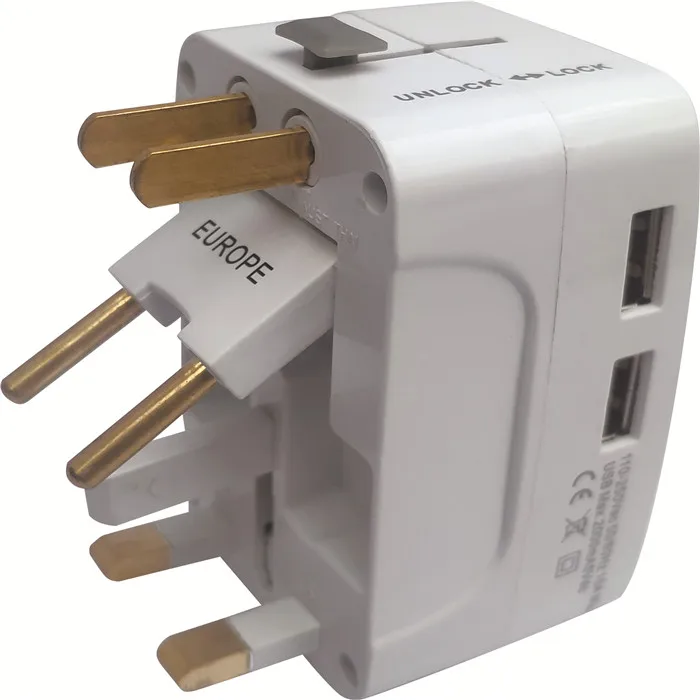 Прочный ЕС в Великобритании Подключите адаптер с 2 usb Производитель