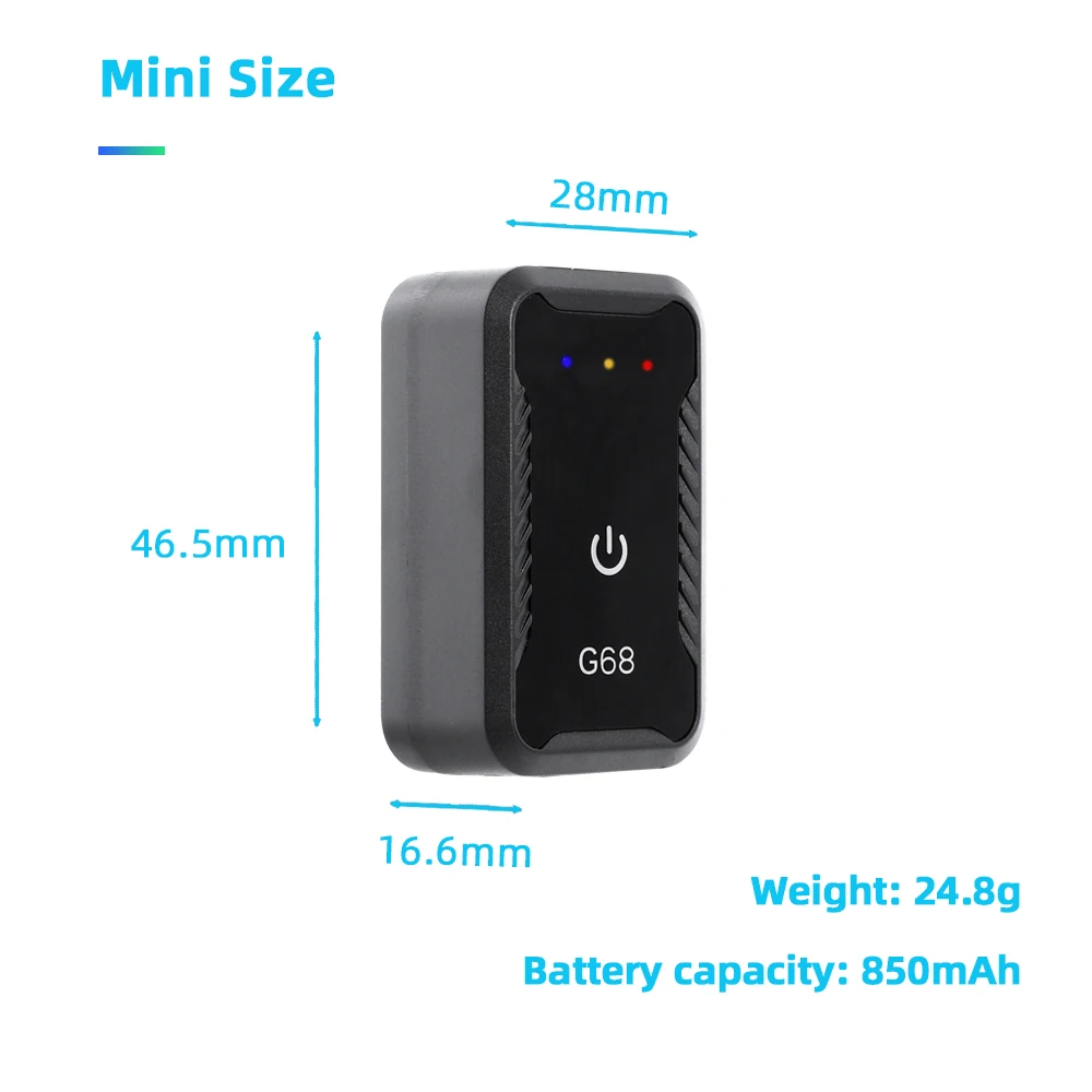 New Arrival 4G Mini GPS Tracker G68 Health Monitor Step Counter Calorie Active Time Tracking Device for Elderly Children Person