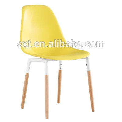 Современный пластиковый обеденный стул, красочные стулья ABS, деревянные обеденные стулья