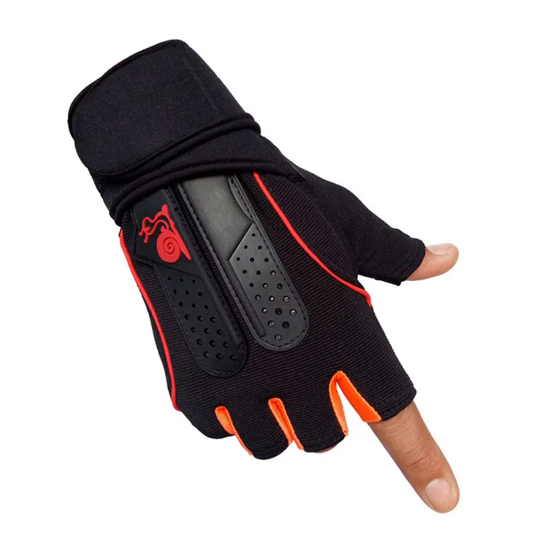 Custom Leather Knit Cycling Gym half-finger Gloves